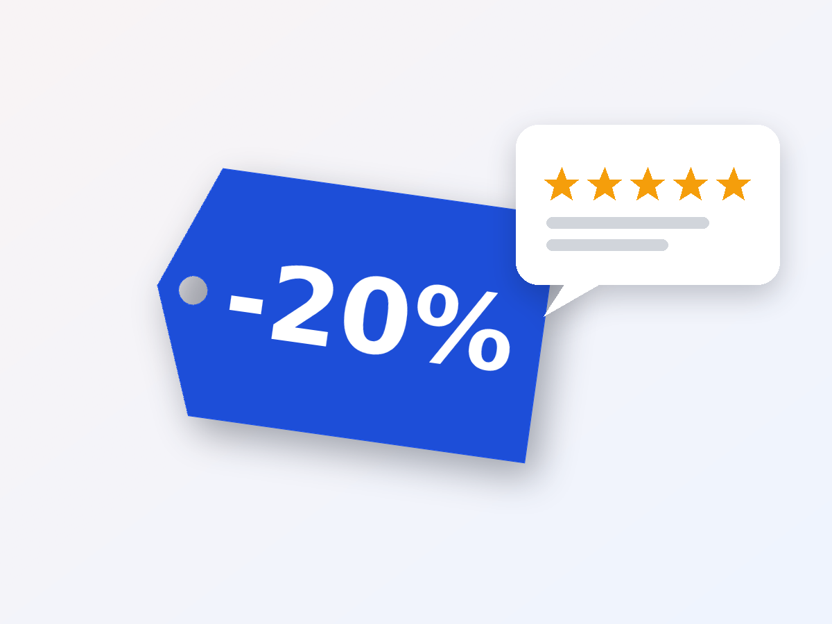 Знижка -20% за відгук про програму